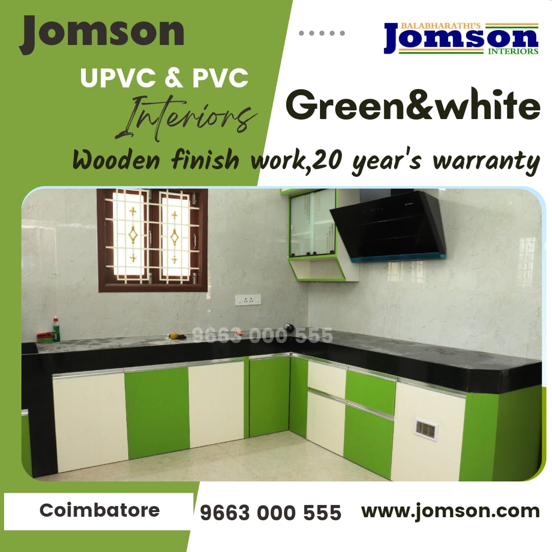 green colors modular kitchen